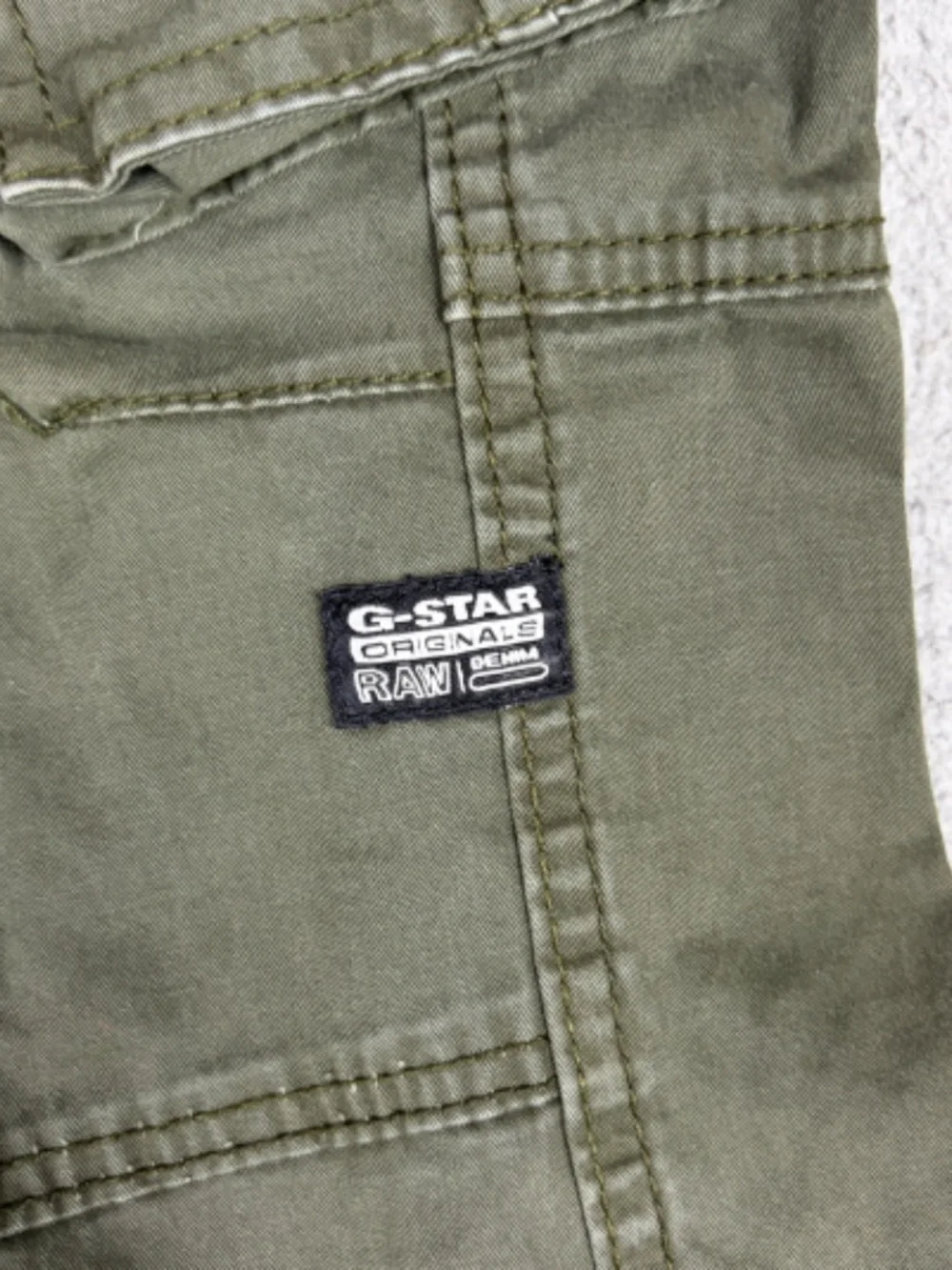 G-Star RAW Jogger Mens 36x34 Jogger Pants Olive Green Ankle Pockets Drawstring